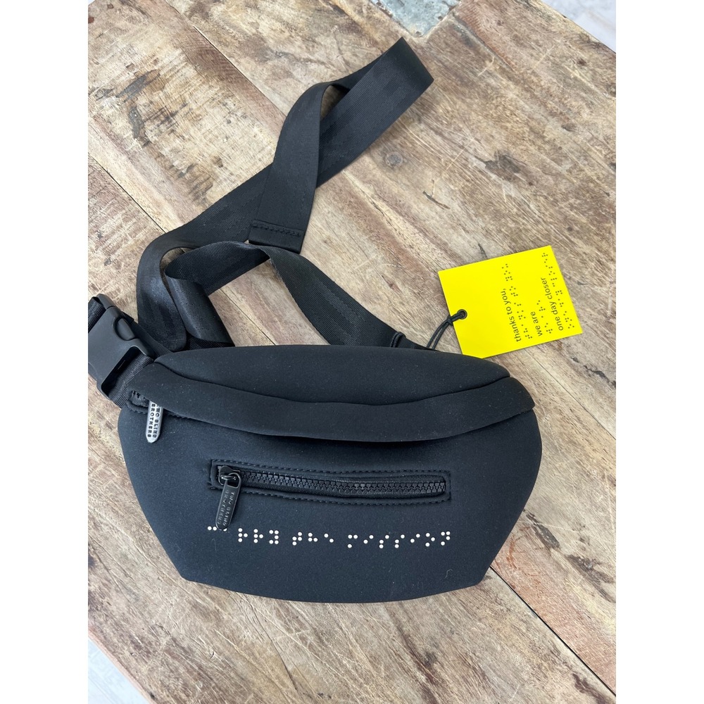 Two Blind Brothers Elegant‎ Black Neoprene Belt Bag Fanny Pack